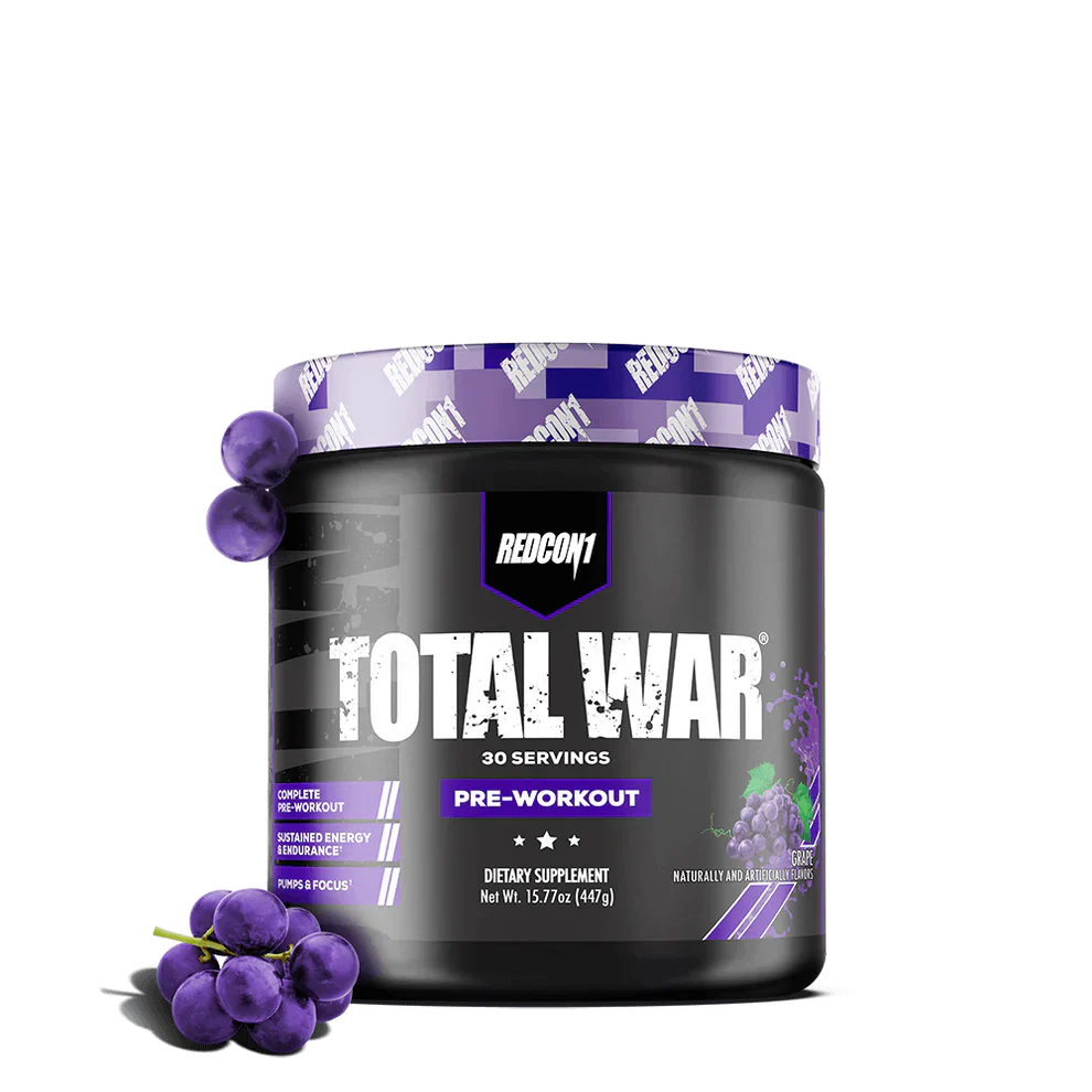 RedCon1 Total War 30 Servings - 423g / Grape - Pre-Workout Powder