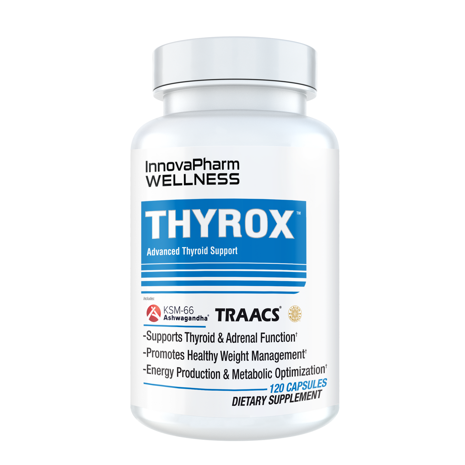 Innovapharm Thyrox - 120 Caps - Thyroid Support Capsules