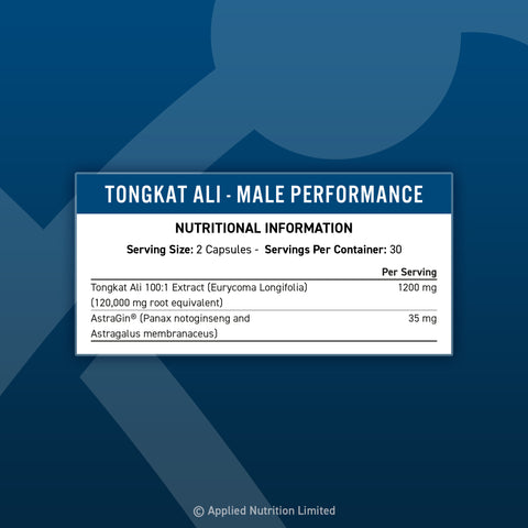 Applied Nutrition Tongkat Ali - 60 Caps - Testosterone Booster Capsules