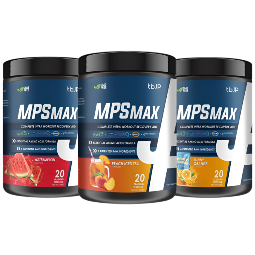 Trained By JP MPS Max peri workout amino jars in watermelon, peach iced tea, orange flavors