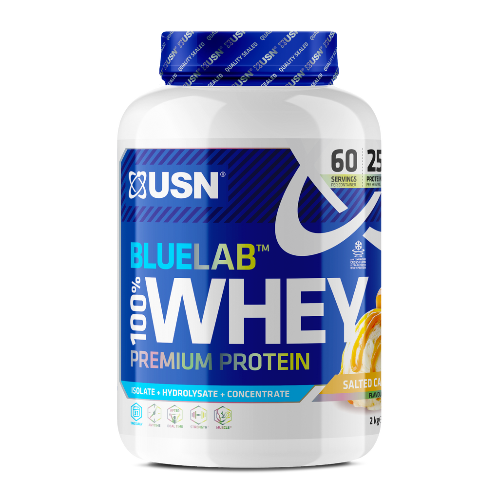 USN Blue Lab Whey - 2kg / Salted Caramel - Whey Protein Powder