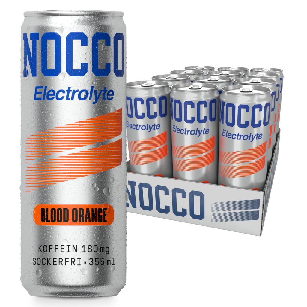 NOCCO Electrolyte Energy Drink 12x355ml Sugar Free Cans | 180mg Caffeine + Electrolytes - MyGymSupplements