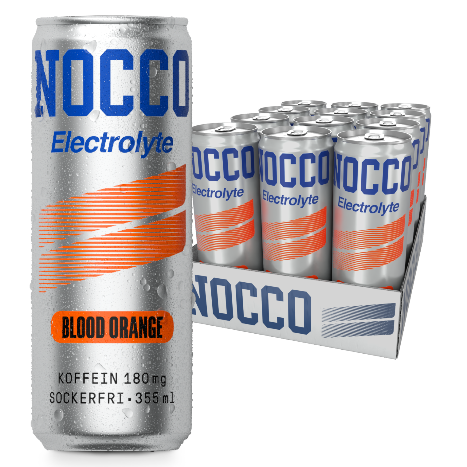 NOCCO Electrolyte Energy Drink 12x355ml Sugar Free Cans | 180mg Caffeine + Electrolytes