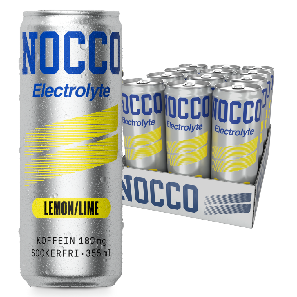 NOCCO Electrolyte Energy Drink 12x355ml Sugar Free Cans | 180mg Caffeine + Electrolytes - MyGymSupplements