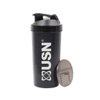 Black USN Mega Shaker with internal mixer ball for easy recovery drinks