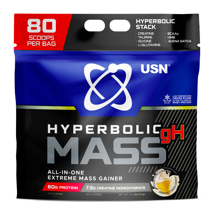 USN Hyperbolic Mass - 6kg / Vanilla - Weight Gainer Powder