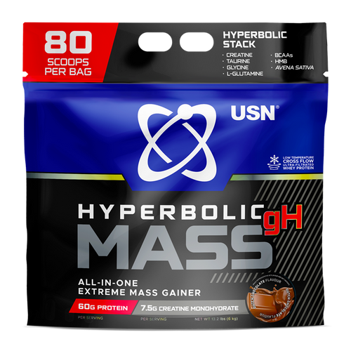USN Hyperbolic Mass - 6kg / Chocolate - Weight Gainer Powder