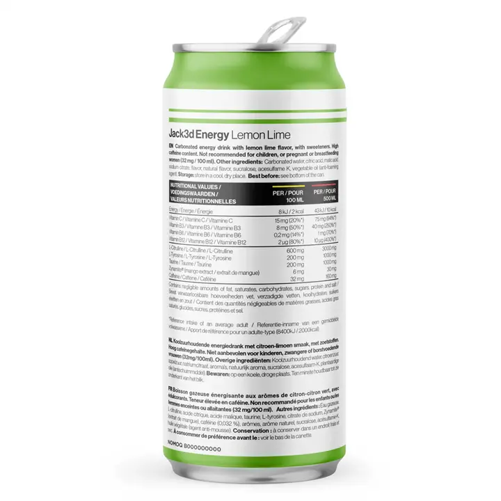 Jack3d Energy Drink 500ml | 160mg Caffeine & Zynamite®