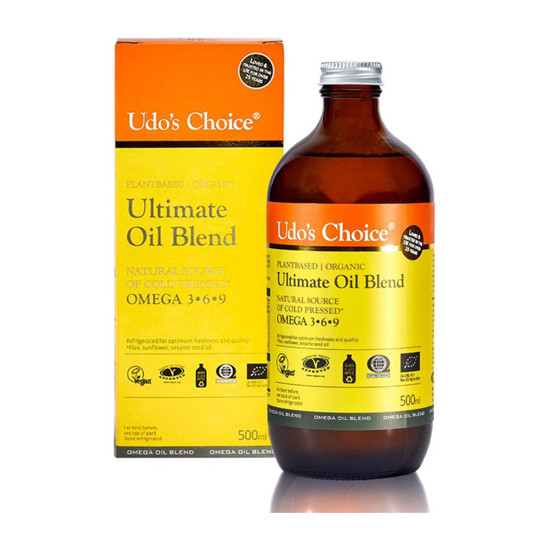 Udo’s Choice Ultimate Oil Blend Organic with essential fatty acids and natural Omega 3, 6, 9