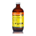 Udo’s Choice Ultimate Oil Blend organic bottle with label, rich in essential fatty acids