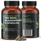 Feel Supreme Seamoss with Bladderwrack and Spirulina | Detox Blend - 90 Veg Caps - Detox Support Capsules
