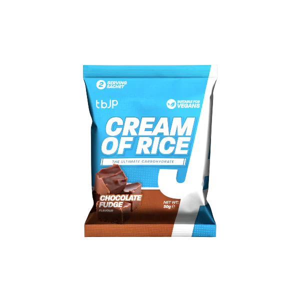 Trained By JP Cream Of Rice Sachet - 50g / Choc Fudge - Cream of Rice Powder