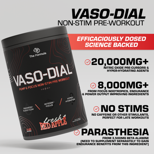 The Formula VASODIAL Non-Stim Pre Workout 630g