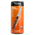 Orange-flavored VOW Nutrition Sparklean Protein Drink with high-quality vegan protein in a can