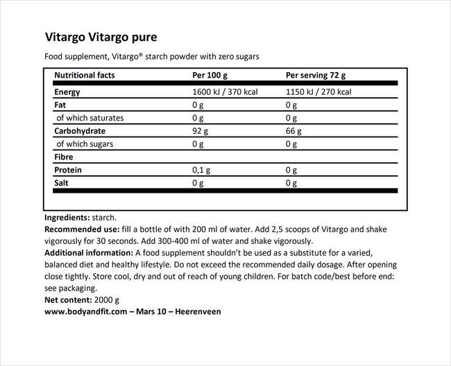 Vitargo Pure 1500g