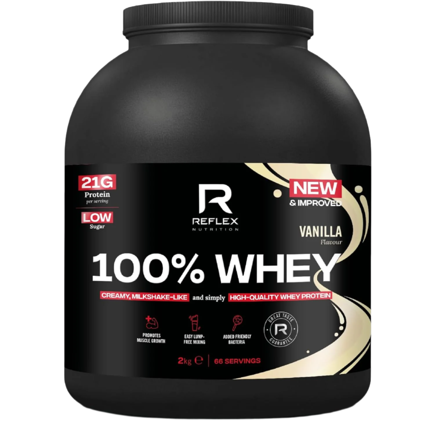 Reflex Nutrition 100% Whey - 2.2kg / Vanilla - Whey Proteins