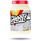 Ghost Vegan Protein container with Banana Pancake Batter flavor soy free plant-based protein blend