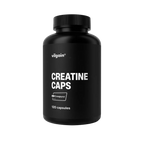 Black plastic bottle of Vilgain Creatine Creapure capsules for optimal muscle support