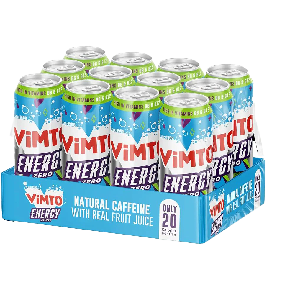 Vimto Energy No Added Sugar - 12x500ml - Energy Drinks