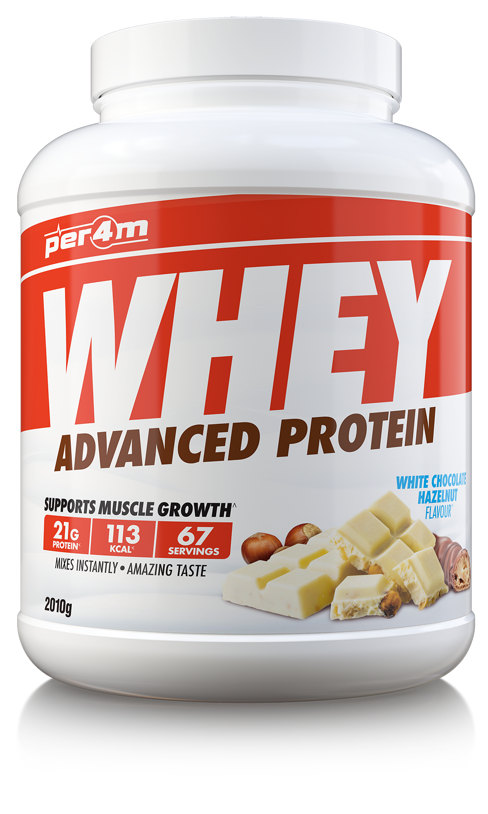 Per4m Advanced Whey Protein - 2.01kg / White Chocolate Hazelnut - Whey Protein Powder