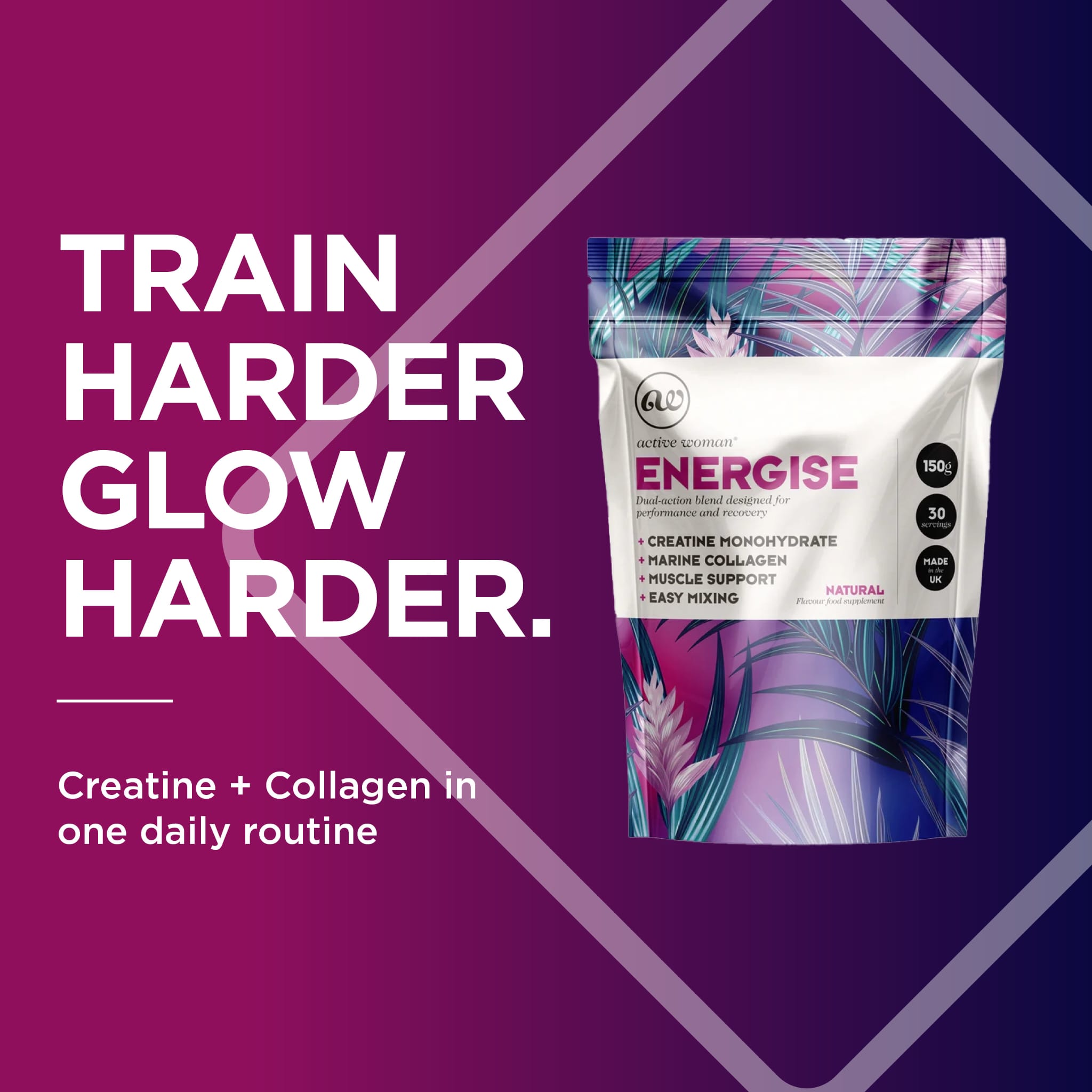 Bio-Synergy Active Woman Energise Creatine & Collagen 150g