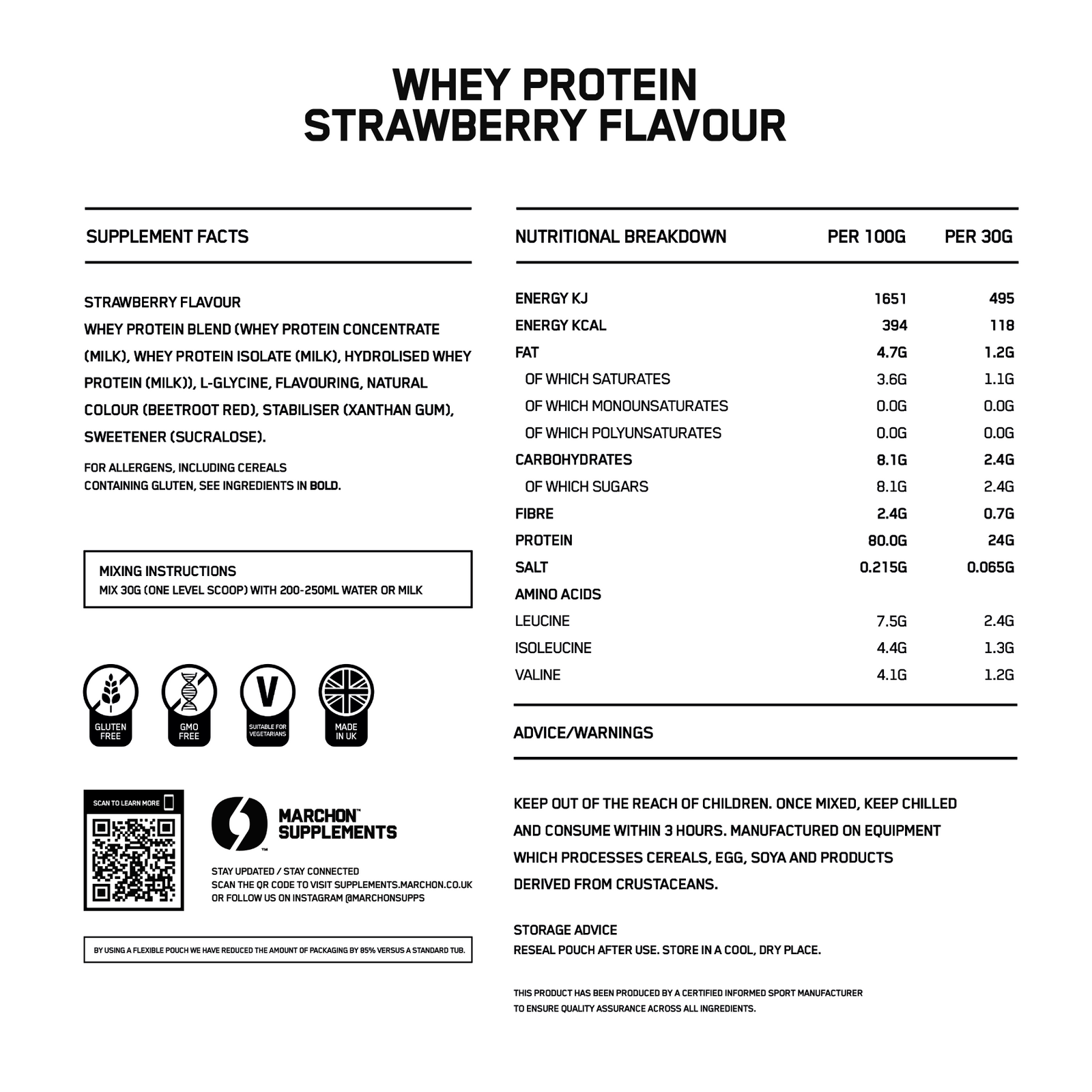 Marchon Supplements Whey Protein - Whey Protein Powder