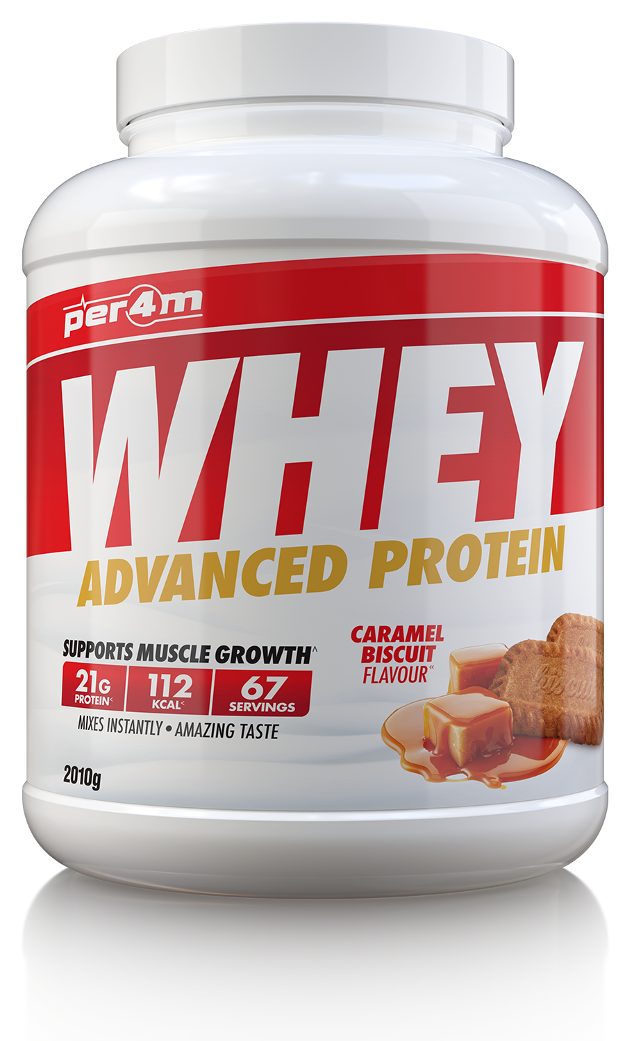 Per4m Advanced Whey Protein - 2.01kg / Caramel Biscuit - Whey Protein Powder