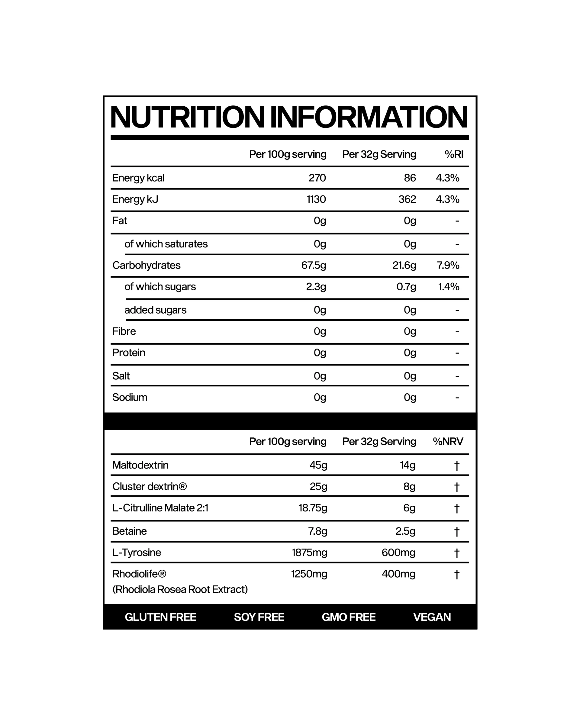 Marchon Supplements Workout Fuel 2.0 Caffeine Free