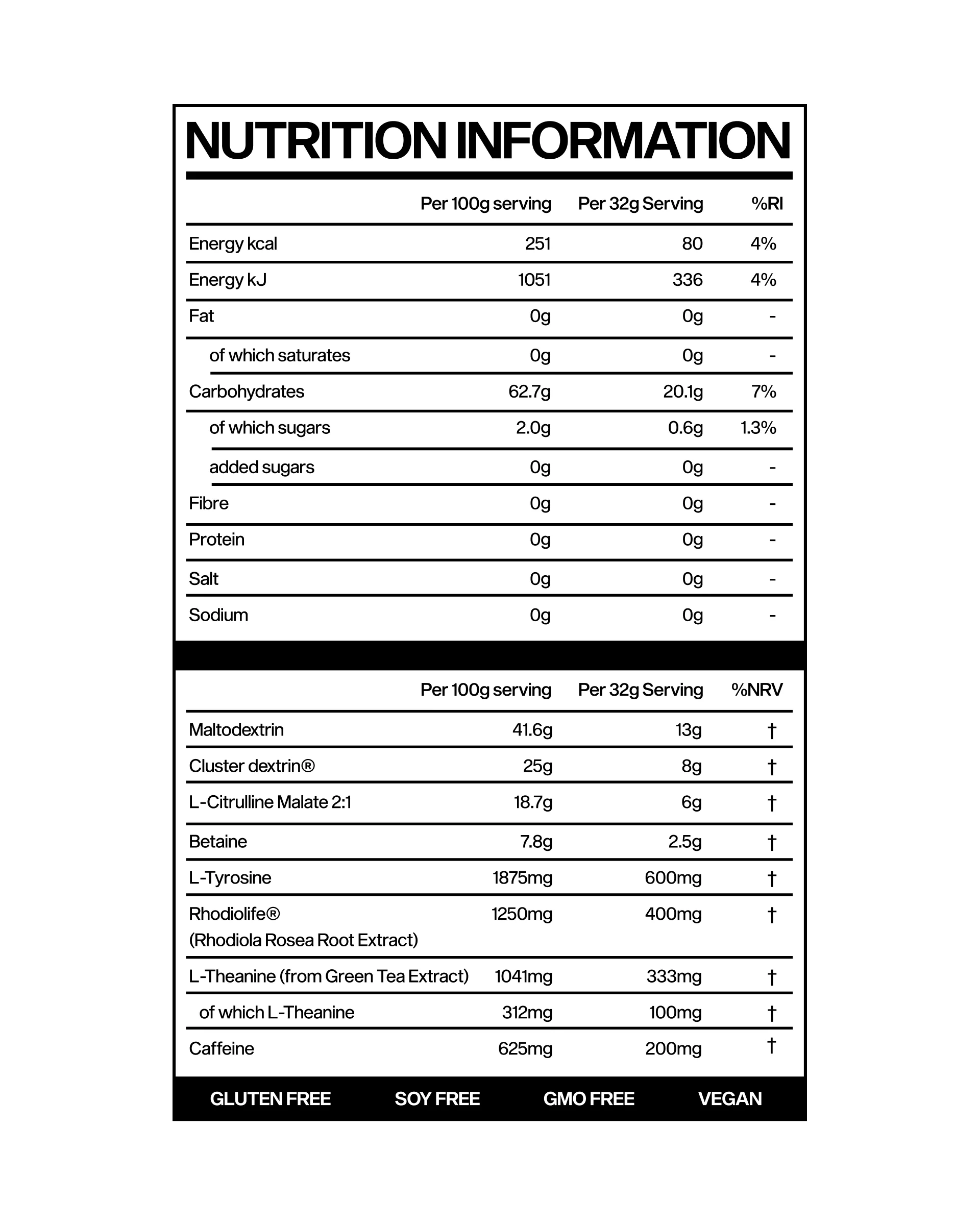Marchon Supplements Workout Fuel 2.0 With Caffeine