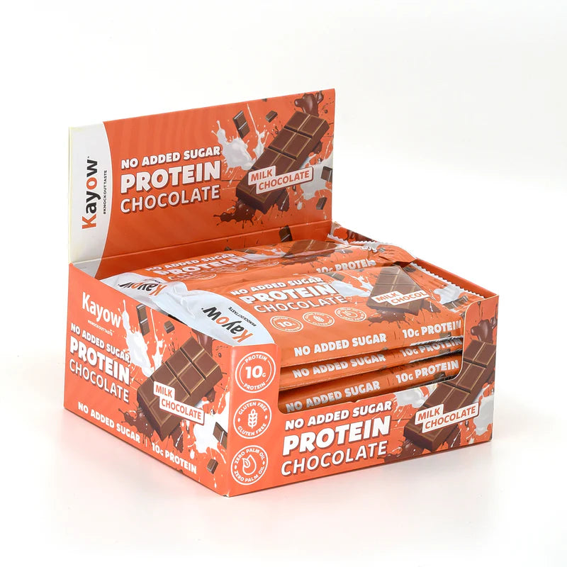 Kayow Nutrition No Added Sugar Protein Chocolate 12x40g - MyGymSupplements