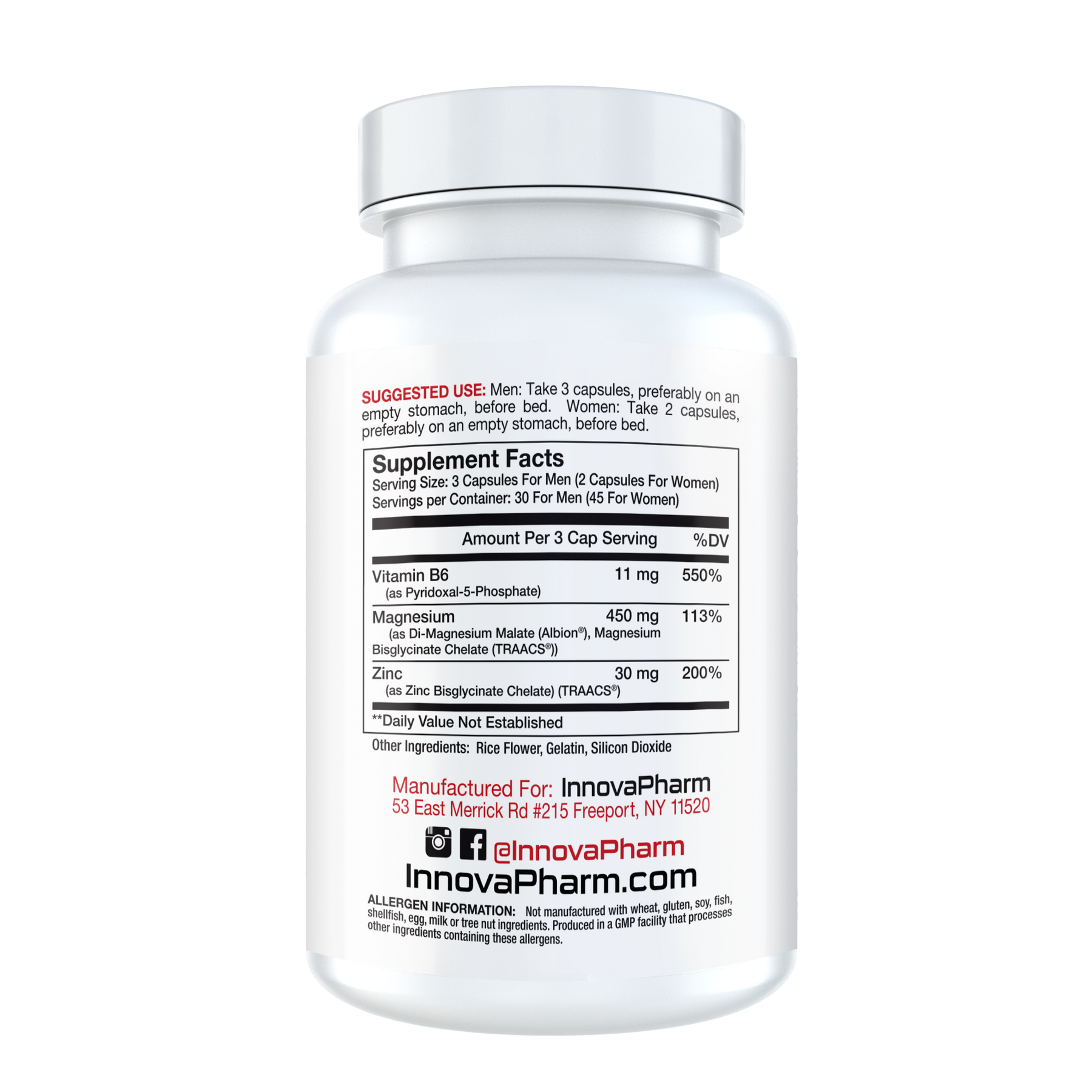 Innovapharm ZMX - 90 Caps - ZMA Capsules