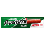 Packaged Peperami Salami meat stick with PROTEIN KICK branding, 22.5g snack