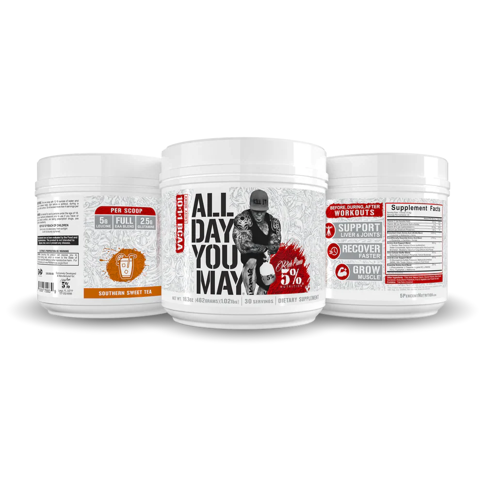 Rich Piana 5% Nutrition All Day You May Legendary Series 465g / Sweet Tea Amino Acids Powder