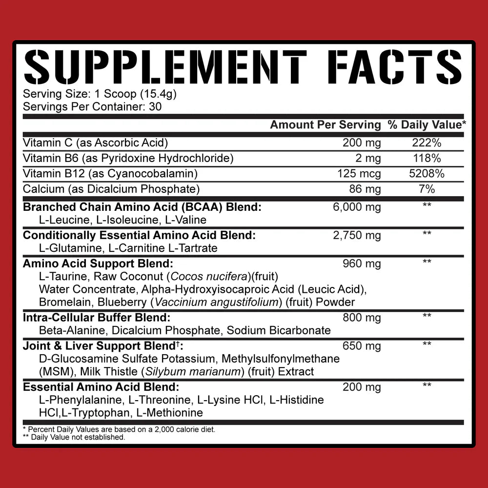 Rich Piana 5% Nutrition All Day You May Legendary Series Amino Acids Powder
