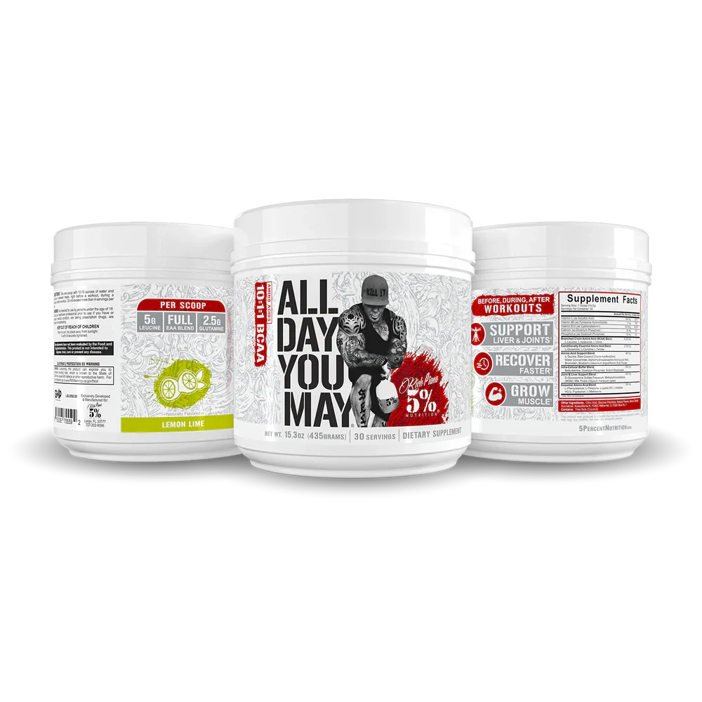 Rich Piana 5% Nutrition All Day You May Legendary Series 465g / Lemon Lime Amino Acids Powder