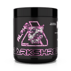 Black Alpha Neon Darkshred container with pink and white graphics for a supplement