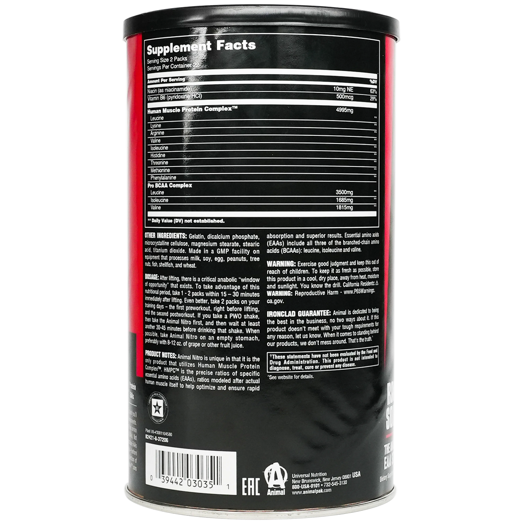 Animal Nitro EAA - 44 Packs - Amino Acids Capsules