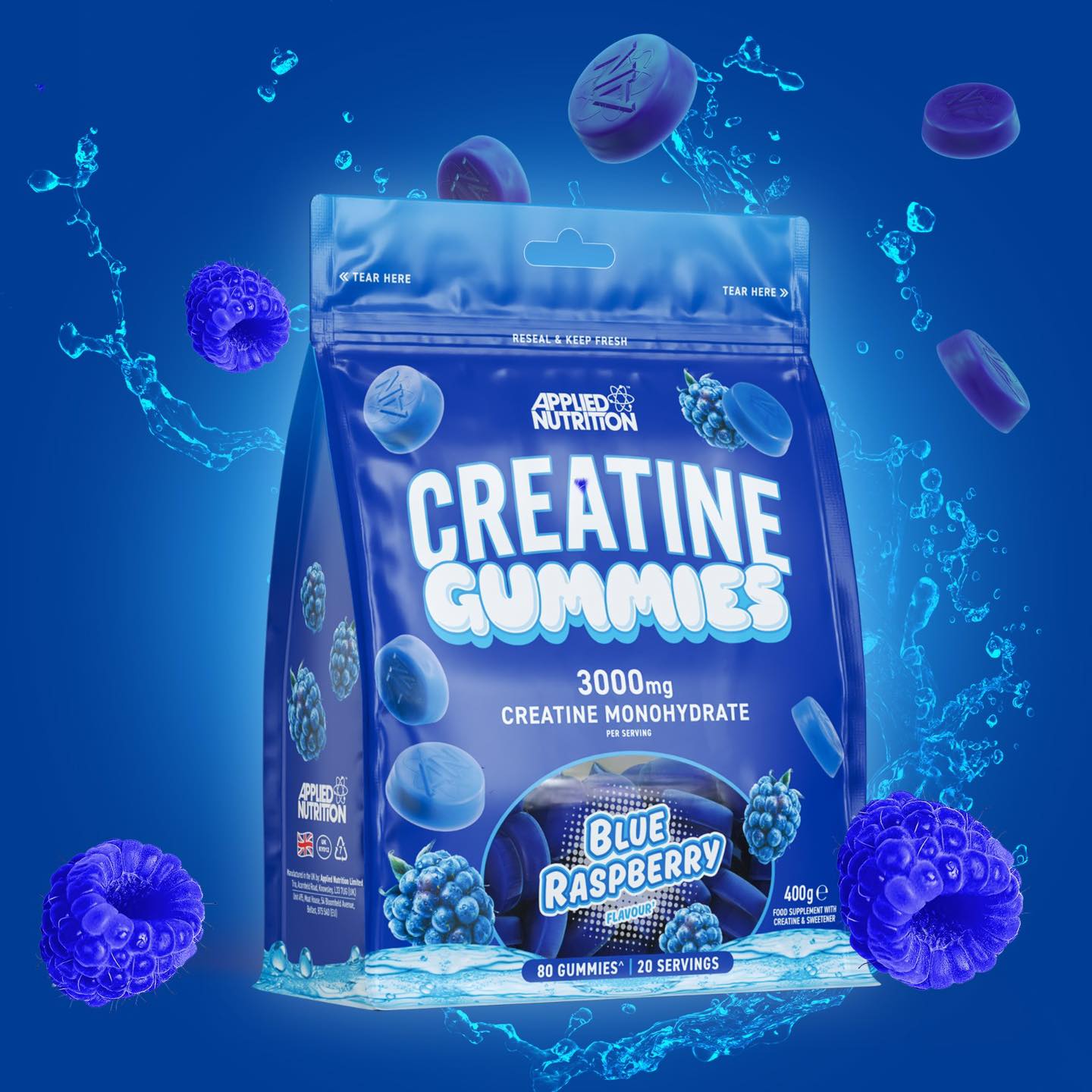 Applied Nutrition Creatine Gummies 80Gummies - 80 Gummies / Million Blackcurrant - Creatine Gummies