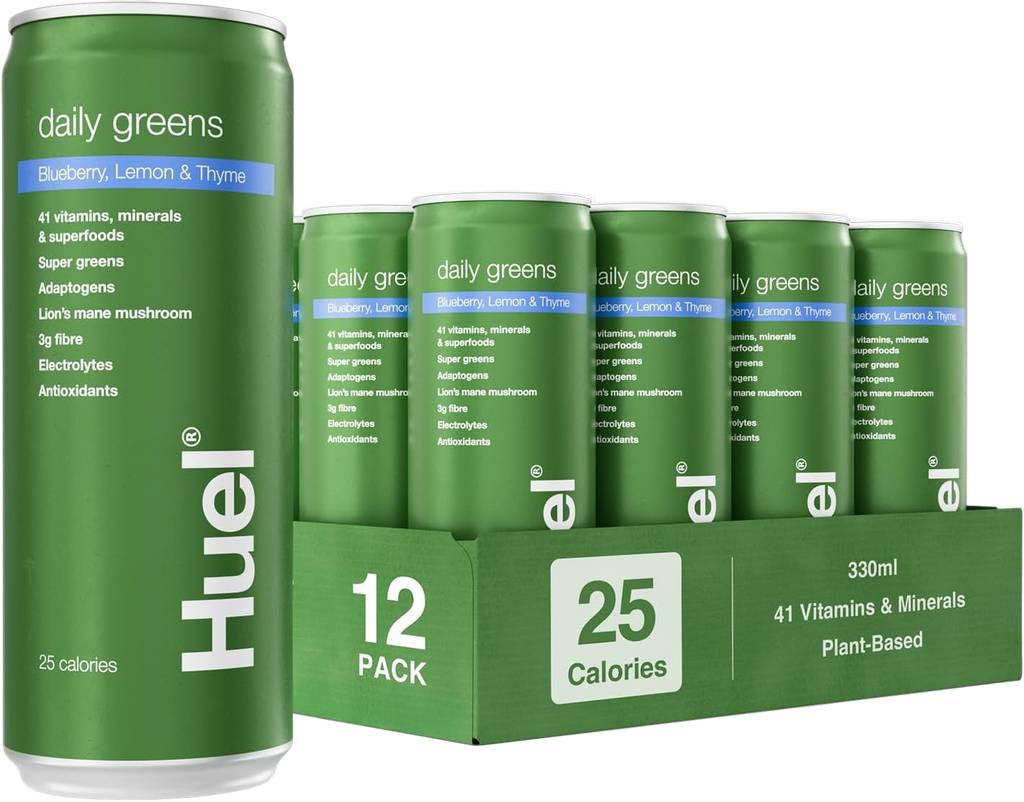 Huel Daily Greens Sparkling Drink 12x330ml - MyGymSupplements