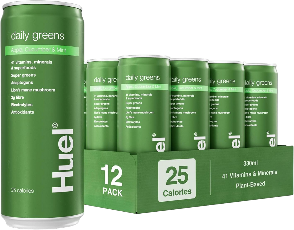Huel Daily Greens Sparkling Drink 12x330ml - MyGymSupplements