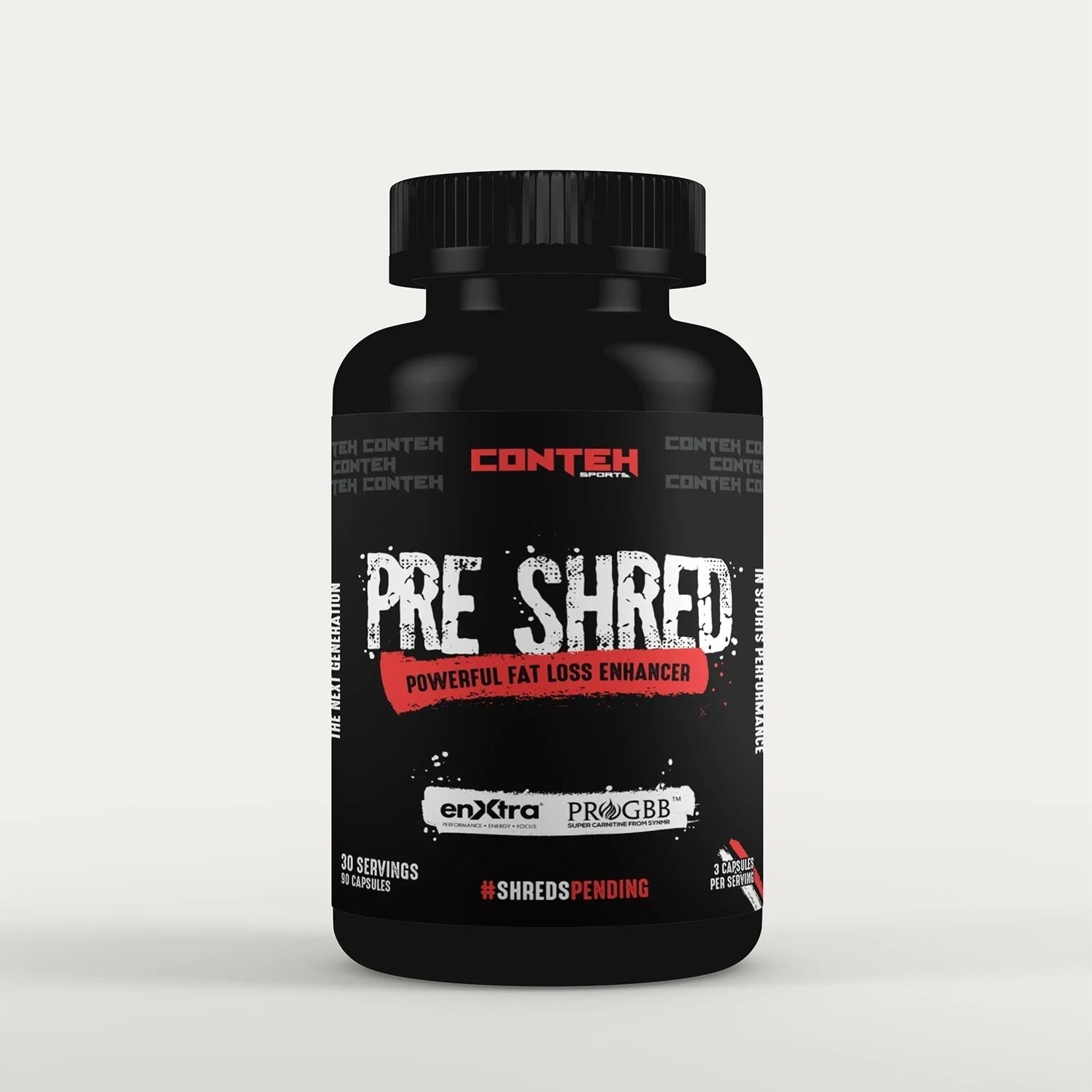 Conteh Sports Pre Shred 200 Caps - 90 Caps - Weight Loss Support Capsules