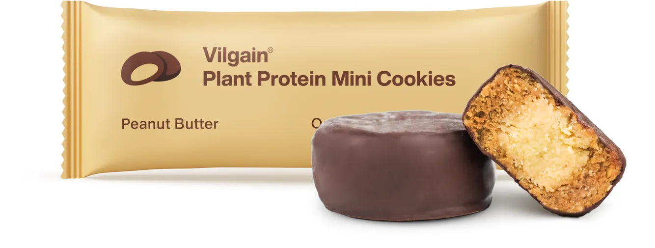 Vilgain Organic Plant Protein Mini Cookies 20x50g - 20x55g / Peanutbutter - Plant Protein Cookies
