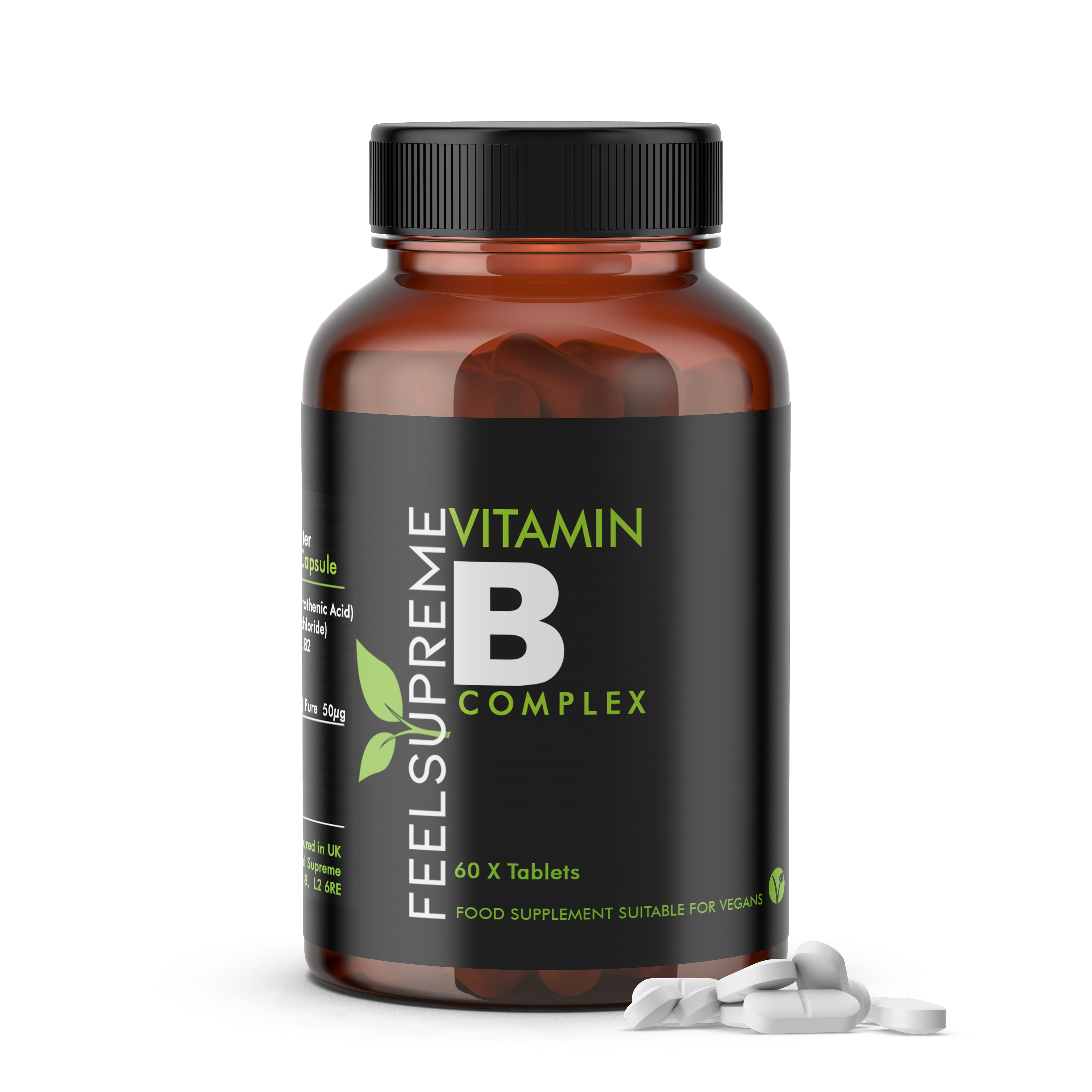 Feel Supreme Vitamin B Complex - 60 Tabs - Vitamin B Capsules