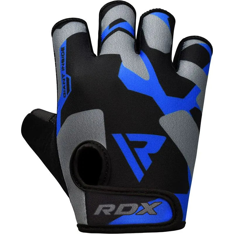 RDX Gym Gloves umblimation F6 - S / Blue - Weight Lifting Gloves