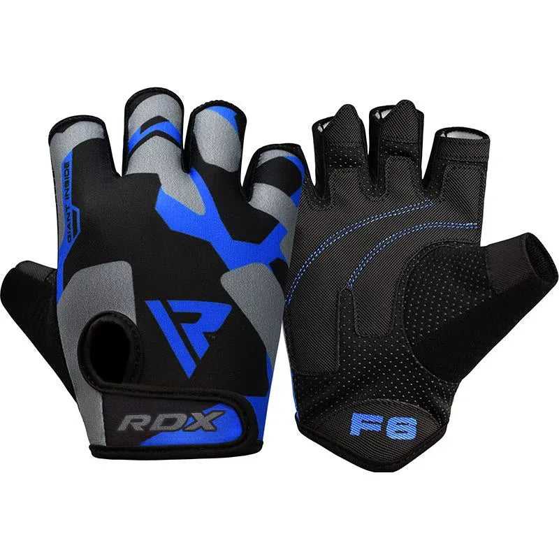 RDX Gym Gloves Sumblimation F6 with camouflage pattern and black palm for workouts