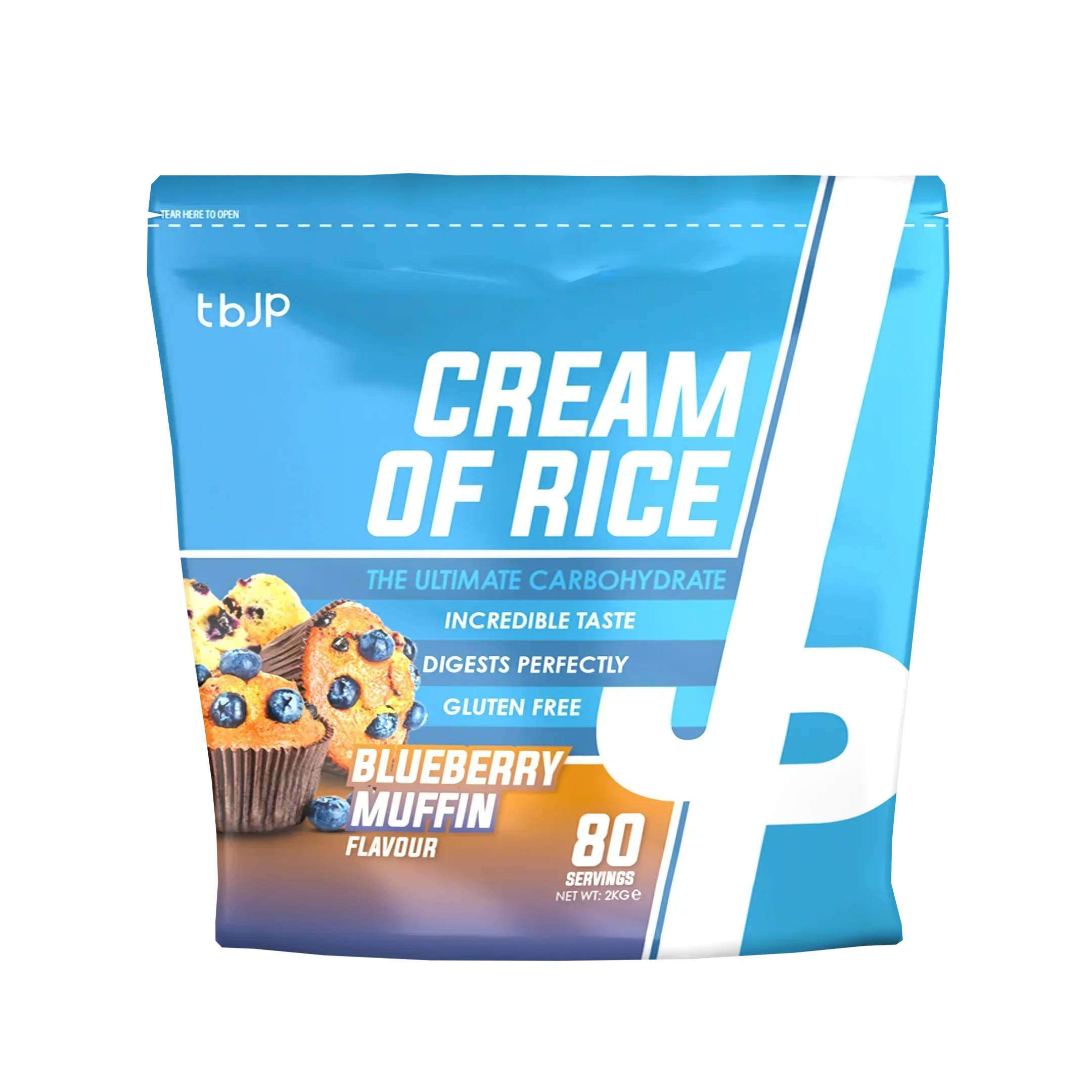 Trained By JP Cream Of Rice - 2kg / Blueberry Muffin - Cream of Rice Powder