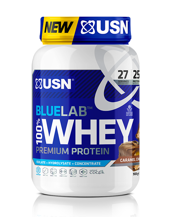 USN Blue Lab Whey - 908g / Caramel Chocolate - Whey Protein Powder
