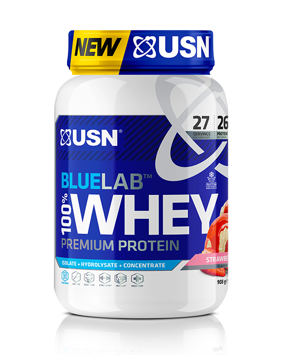USN Blue Lab Whey - 908g / Strawberry - Whey Protein Powder