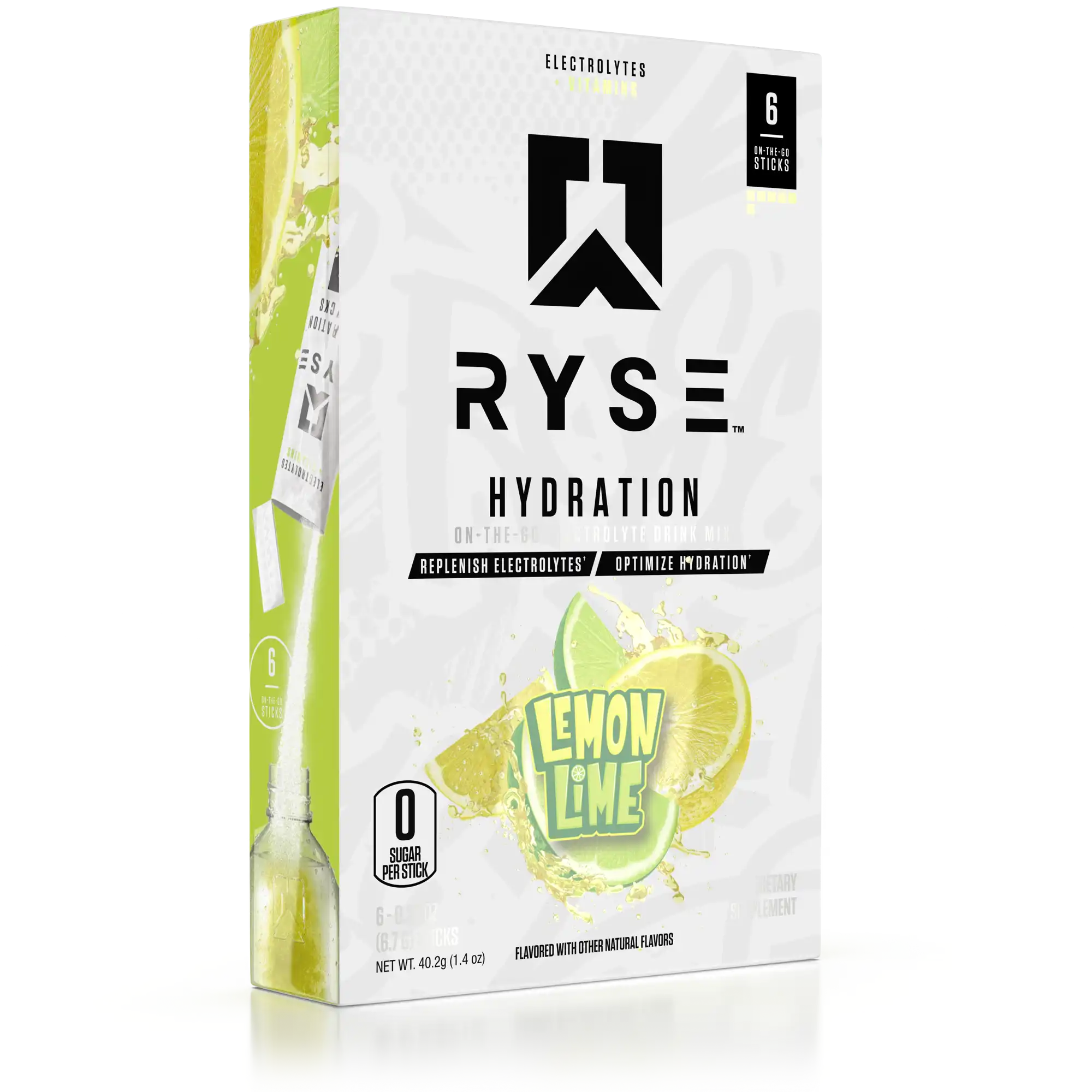 RYSE-Hydration-Sticks--Lemon-Lime - 6x6.4g / Lemon Lime