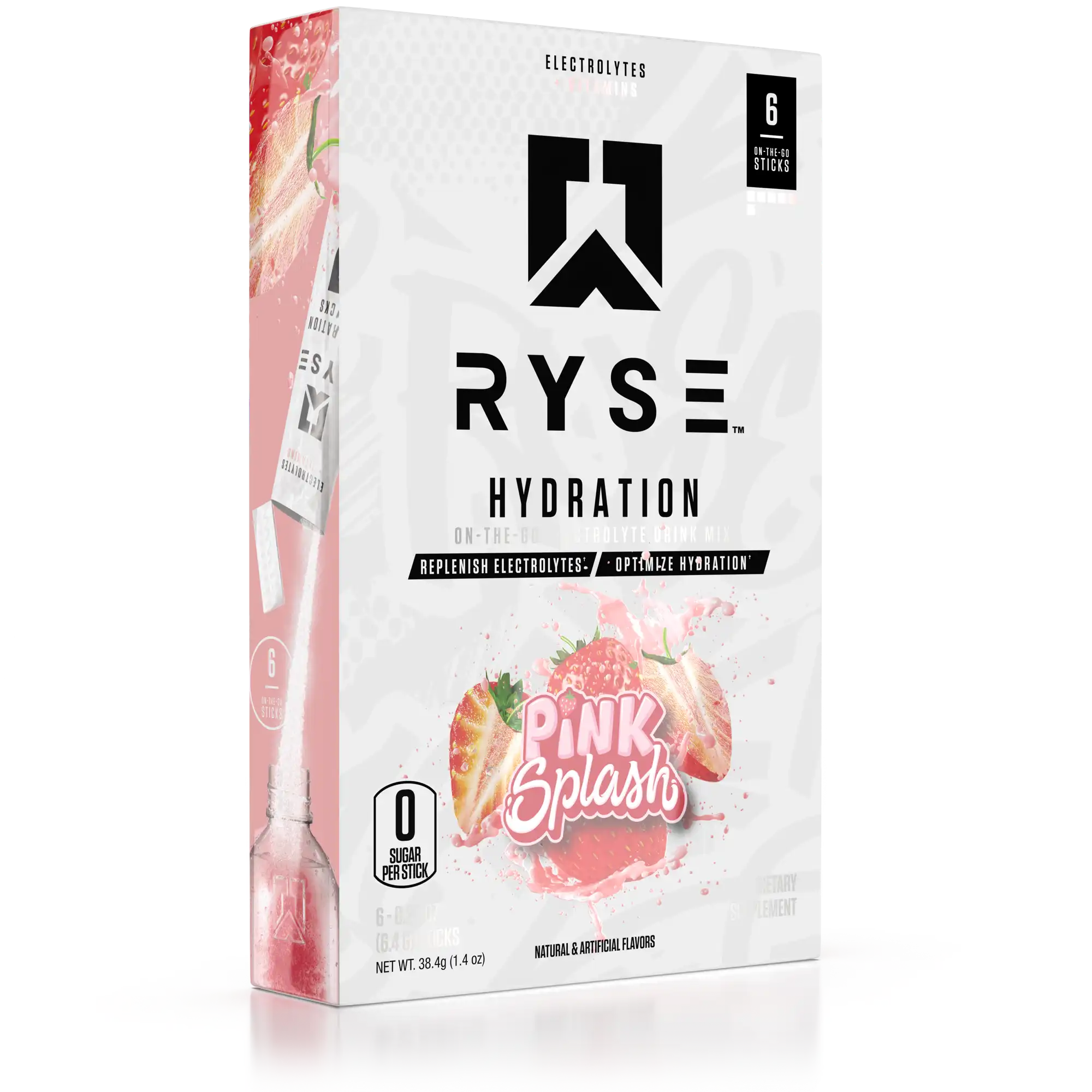 RYSE-Hydration-Sticks--Pink-Splash - 6x6.4g / Pink Splash - Hydration Powder